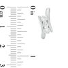 Thumbnail Image 3 of Lab-Created White Sapphire Three Stone Bypass Necklace, J-Hoop Earrings and Ring Set in Sterling Silver - Size 7