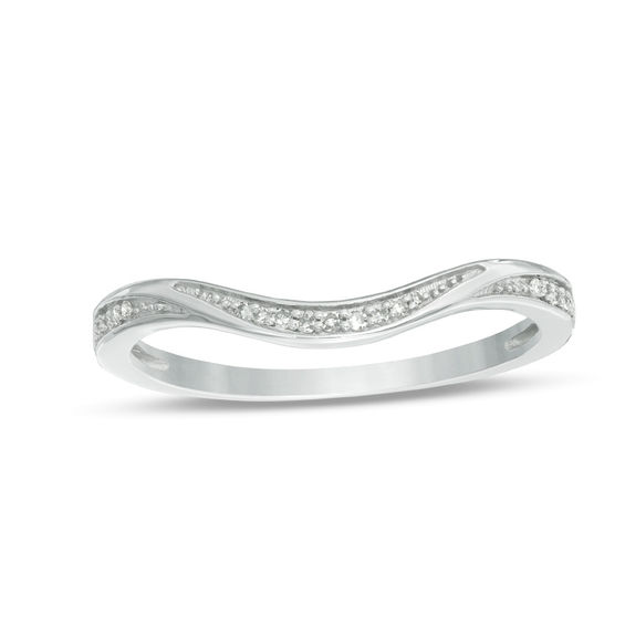 1/20 CT. T.w. Diamond Contour Band In Sterling Silver