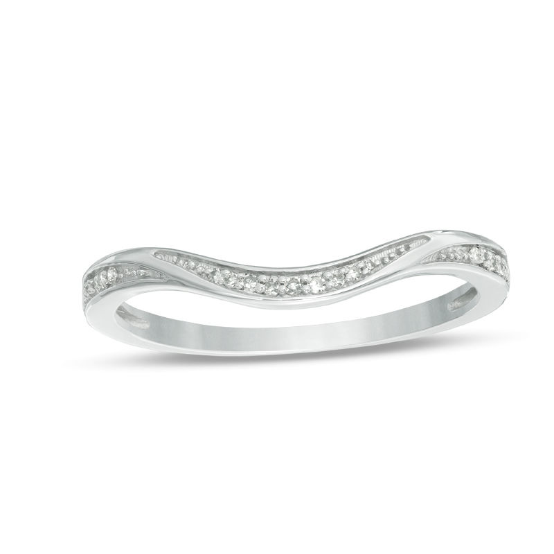 1/20 CT. T.W. Diamond Contour Band in Sterling Silver