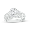 Thumbnail Image 0 of 1 CT. T.W. Diamond Frame Tri-Sides Split Shank Bridal Set in 14K White Gold