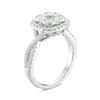 Thumbnail Image 2 of 1-1/2 CT. T.W. Composite Diamond Cushion Frame Twist Engagement Ring in 14K White Gold