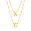 Thumbnail Image 1 of "X" and "O" Double Strand Necklace in 10K Gold - 17"