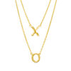 Thumbnail Image 0 of "X" and "O" Double Strand Necklace in 10K Gold - 17"