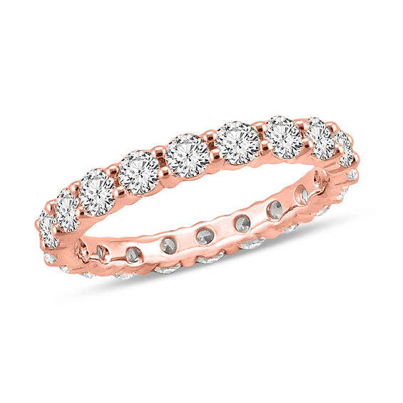 2 CT. T.w. Diamond 3.0mm Eternity Band In 14K Rose Gold