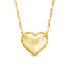 Thumbnail Image 1 of Diamond Accent Mini Puffed Heart Necklace in 10K Gold
