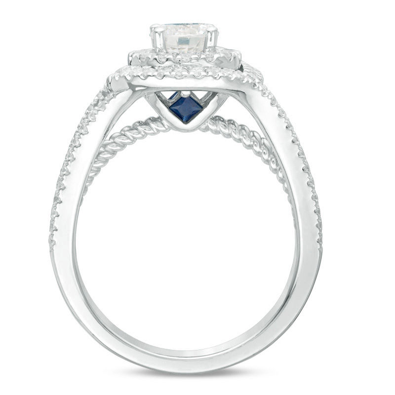 Vera Wang Love Collection 1 CT. T.W. Diamond Swirl Frame Split Shank ...