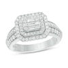 Thumbnail Image 1 of Vera Wang Love Collection 1 CT. T.W. Composite Diamond Octagonal Vintage Style Engagement Ring in 14K White Gold