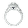Thumbnail Image 3 of Vera Wang Love Collection 1-1/2 CT. T.W. Diamond Cushion Frame Engagement Ring in 14K White Gold