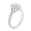 Thumbnail Image 1 of 1 CT. T.W. Composite Diamond Oval Frame Engagement Ring in 14K White Gold
