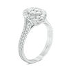 Thumbnail Image 2 of 1 CT. T.W. Composite Diamond Oval Frame Engagement Ring in 14K White Gold