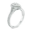 Thumbnail Image 2 of 1 CT. T.W. Composite Diamond Pear-Shaped Frame Engagement Ring in 14K White Gold