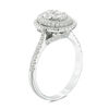 Thumbnail Image 2 of 1 CT. T.W. Composite Diamond Oval Frame Engagement Ring in 14K White Gold