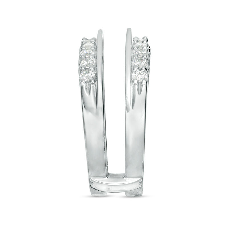 Main Image 3 of 1/2 CT. T.W. Diamond Cathedral Solitaire Enhancer in 14K White Gold