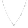 Thumbnail Image 1 of 1/2 CT. T.W. Diamond Station Necklace in 10K White Gold