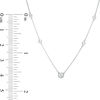 Thumbnail Image 2 of 1/2 CT. T.W. Diamond Station Necklace in 10K White Gold