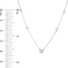 Thumbnail Image 1 of 1/2 CT. T.W. Diamond Station Necklace in 10K White Gold