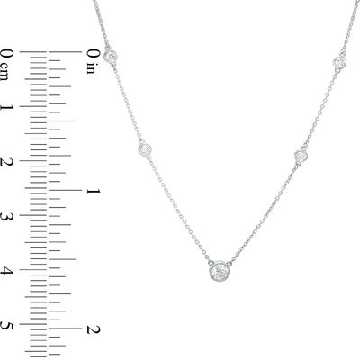 1 carat diamond station necklace