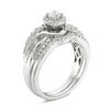 Thumbnail Image 2 of 3/4 CT. T.W. Diamond Crossover Frame Bridal Set in 14K White Gold