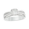 Thumbnail Image 1 of 3/4 CT. T.W. Princess-Cut Diamond Frame Rope Shank Engagement Ring in 14K White Gold