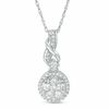 Thumbnail Image 1 of 1/3 CT. T.W. Composite Diamond Twist Pendant in 10K White Gold