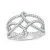 Thumbnail Image 1 of Vera Wang Love Collection 1/2 CT. T.W. Diamond Open Twist Ring in Sterling Silver