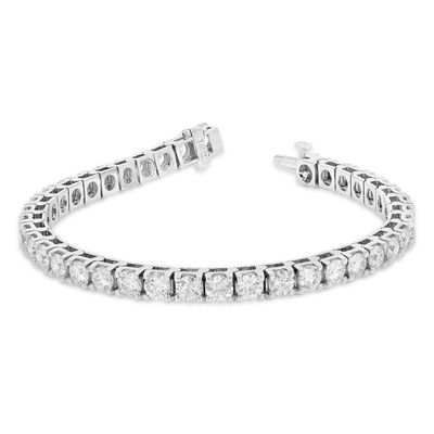 White gold tennis bracelet with diamonds and black diamonds| Salvini