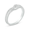 Thumbnail Image 2 of 1/4 CT. T.W. Baguette and Round Diamond Contour Anniversary Band in 14K White Gold