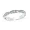 Thumbnail Image 1 of 2.8mm Diamond-Cut Braid Wedding Band in 10K White Gold - Size 6
