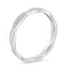 Thumbnail Image 1 of 2.8mm Diamond-Cut Braid Wedding Band in 10K White Gold - Size 6