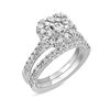 Thumbnail Image 0 of 7/8 CT. T.W. Asscher-Cut Diamond Frame Bridal Set in 14K White Gold