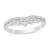 Thumbnail Image 1 of 1/4 CT. T.W. Diamond Crown Contour Anniversary Band in 14K White Gold