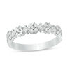 Thumbnail Image 0 of 1/2 CT. T.W. Diamond Flower Anniversary Band in 14K White Gold