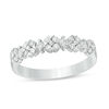Thumbnail Image 1 of 1/2 CT. T.W. Diamond Flower Anniversary Band in 14K White Gold