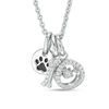 Thumbnail Image 0 of 1/10 CT. T.W. Diamond Dog Charm Pendant in Sterling Silver