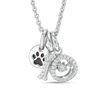 Thumbnail Image 1 of 1/10 CT. T.W. Diamond Dog Charm Pendant in Sterling Silver