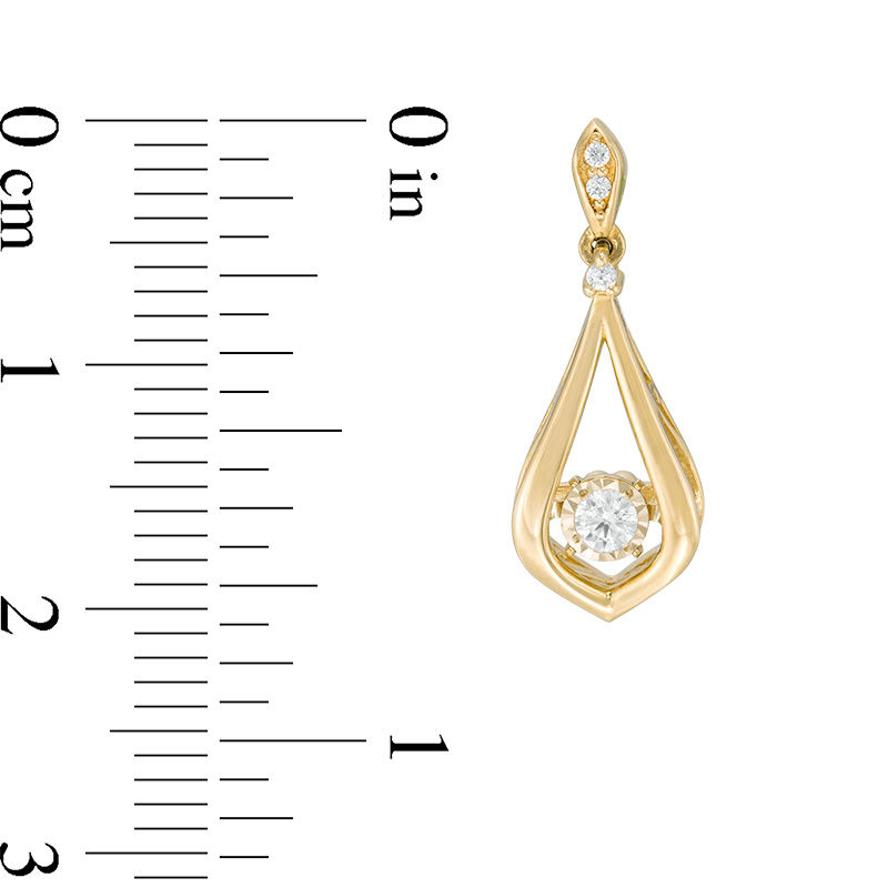 Main Image 2 of 1/6 CT. T.W. Diamond Teardrop Earrings in 10K Gold