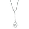 Thumbnail Image 1 of 1/5 CT. T.W. Diamond Pear-Shaped "Y" Necklace in Sterling Silver