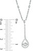 Thumbnail Image 2 of 1/5 CT. T.W. Diamond Pear-Shaped "Y" Necklace in Sterling Silver