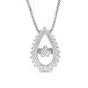 Thumbnail Image 1 of 1/6 CT. T.W. Diamond Pear-Shaped Frame Pendant in 10K White Gold