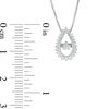 Thumbnail Image 1 of 1/6 CT. T.W. Diamond Pear-Shaped Frame Pendant in 10K White Gold