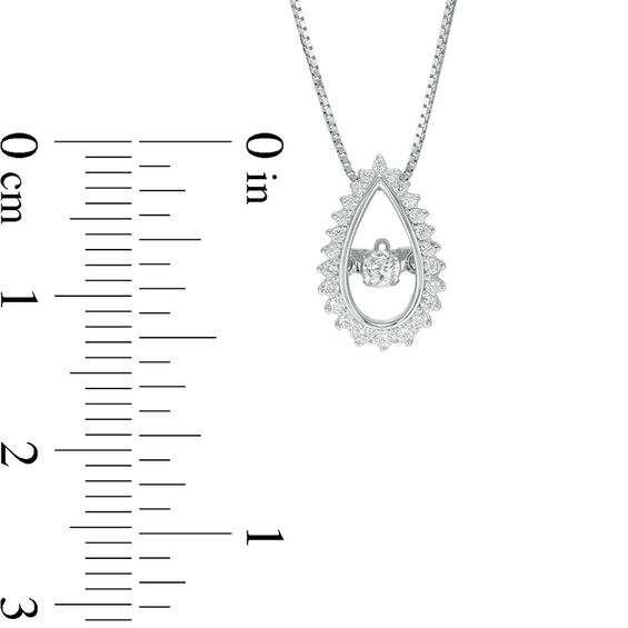 1/6 CT. T.w. Diamond Pear-Shaped Frame Pendant in 10K White Gold