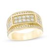 Thumbnail Image 0 of Men's 1-1/2 CT. T.W. Rectangle Multi-Diamond Ring in 10K Gold