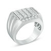 Thumbnail Image 2 of 1-1/2 CT. T.W. Composite Diamond Square Top Grooved Shank Ring in 10K White Gold