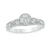 Thumbnail Image 1 of 1/2 CT. T.W. Diamond Frame Vintage-Style Engagement Ring in 10K White Gold