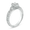 Thumbnail Image 2 of 1/2 CT. T.W. Princess-Cut Diamond Frame Vintage-Style Engagement Ring in 10K White Gold