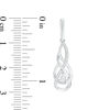 Thumbnail Image 2 of 1/10 CT. T.W. Diamond Twist Flame Drop Earrings in Sterling Silver