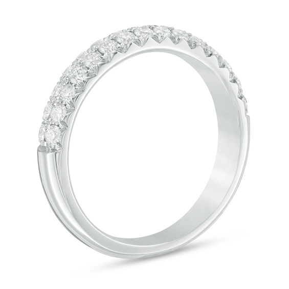 5/8 CT. T.w. Diamond Double Row Anniversary Band in 14K White Gold