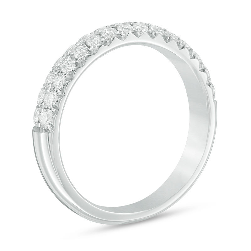 Main Image 2 of 5/8 CT. T.W. Diamond Double Row Anniversary Band in 14K White Gold