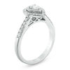 Thumbnail Image 1 of 1/2 CT. T.W. Pear-Shaped Diamond Double Frame Engagement Ring in 14K White Gold