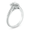Thumbnail Image 2 of 1/2 CT. T.W. Pear-Shaped Diamond Double Frame Engagement Ring in 14K White Gold